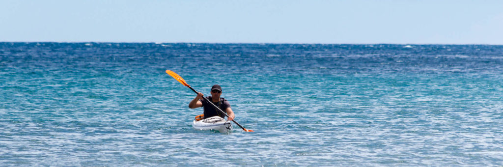 kayak durante il giro isola